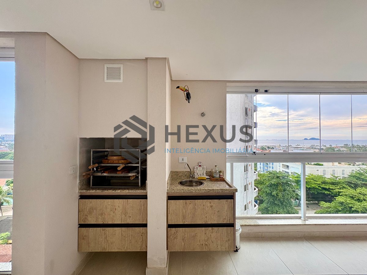 Foto 6 de Apartamento com varanda gourmet vista mar e lazer na beira mar na Praia da Enseada, Guaruja