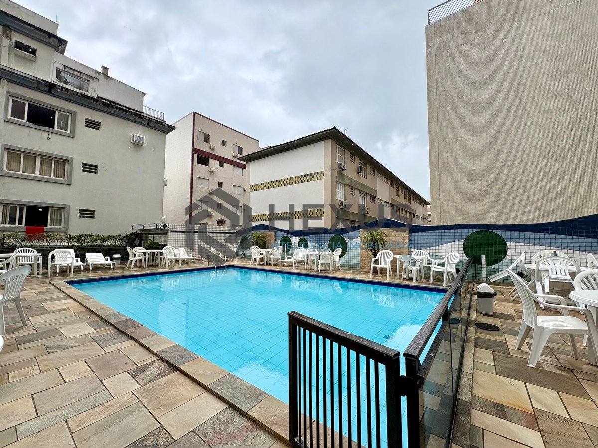 Foto 4 de Apartamento com varanda vista mar e lazer na Praia da Enseada, Guaruja