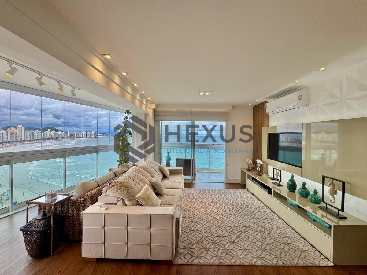 Foto 5 de Apartamento frente mar com varanda gourmet vista mar e lazer na Praia das Asturias, Guaruja