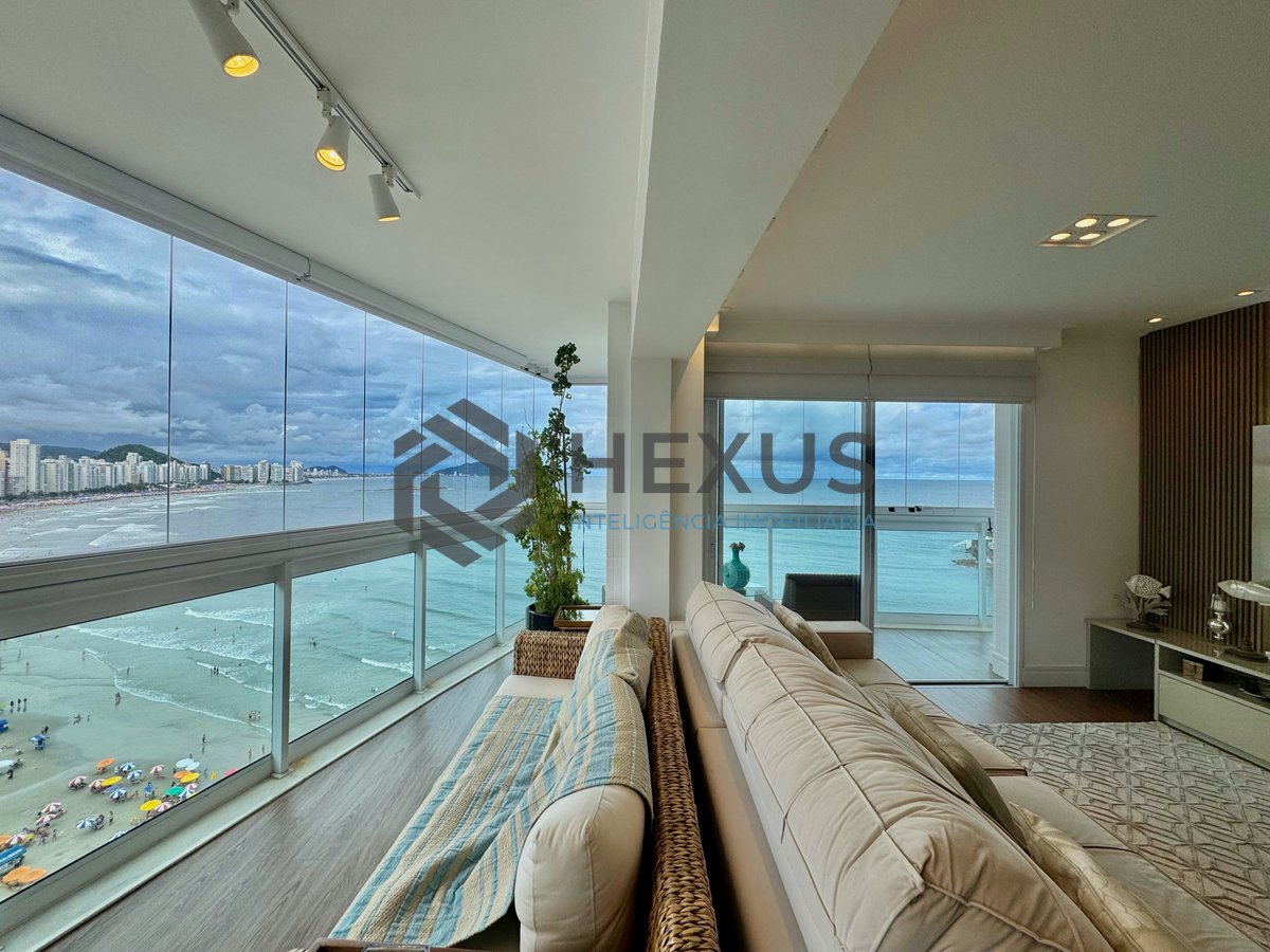 Foto 10 de Apartamento frente mar com varanda gourmet vista mar e lazer na Praia das Asturias, Guaruja