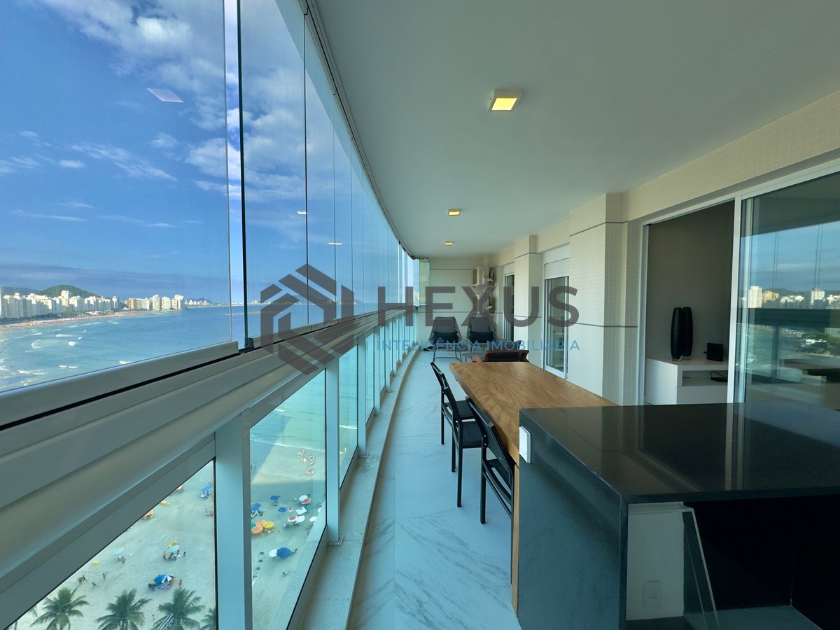 Foto 11 de Apartamento frente mar com varanda gourmet e lazer na Praia das Astúrias, Guarujá