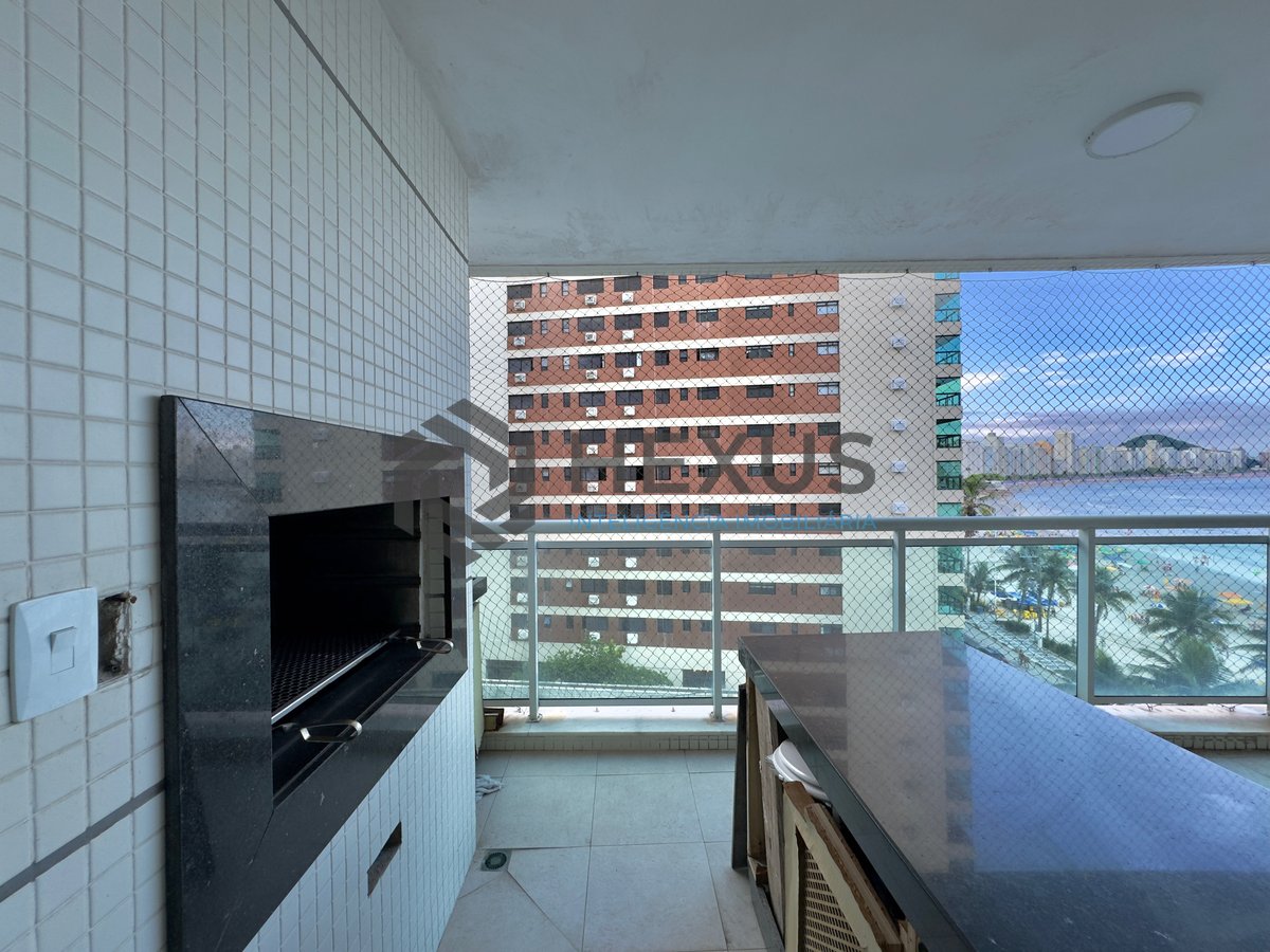 Foto 8 de Apartamento frente mar com varanda gourmet vista mar e lazer na Praia das Asturias, Guaruja