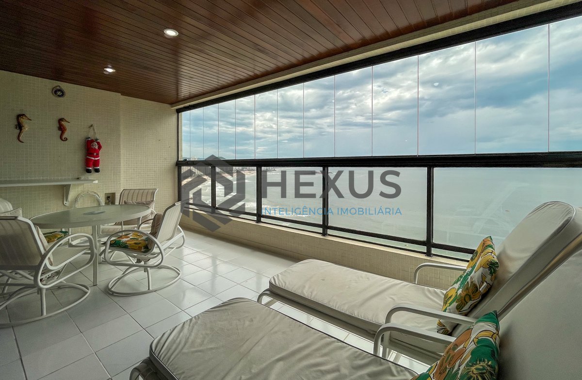 Foto 12 de Apartamento frente mar com varanda e lazer na Praia das Asturias, Guaruja