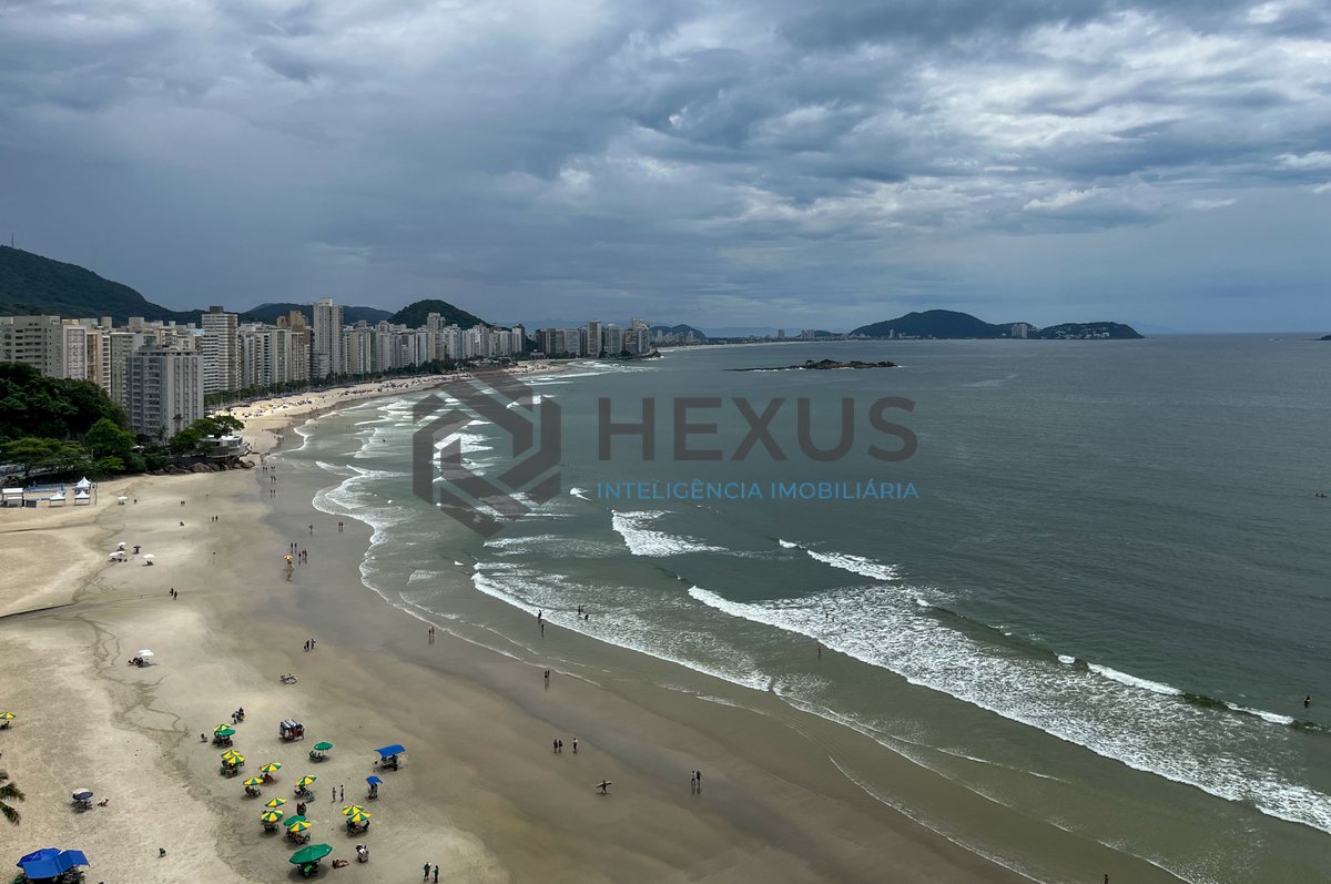 Foto 14 de Apartamento frente mar com varanda e lazer na Praia das Asturias, Guaruja