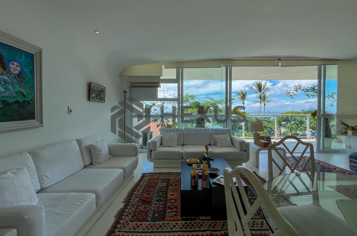 Foto 7 de Apartamento frente mar com varanda vista mar e lazer na Praia das Pitangueiras, Guaruja