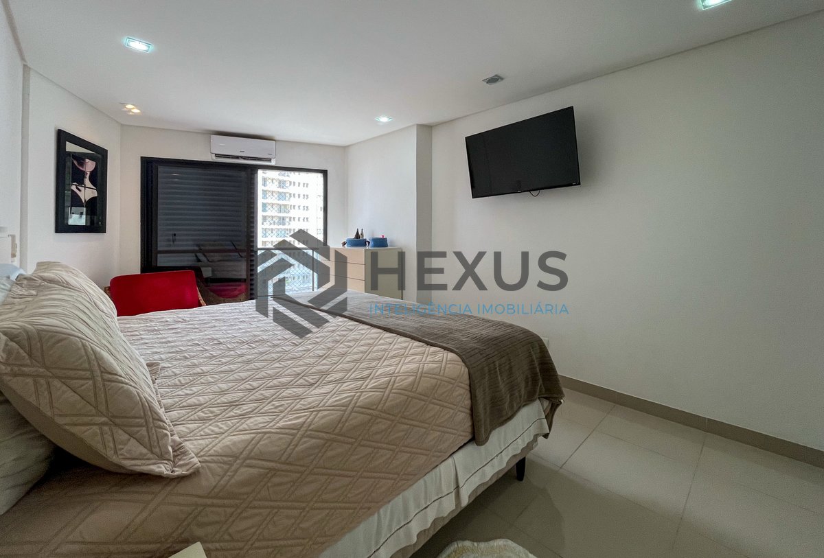 Foto 18 de Apartamento com varanda e lazer na Praia das Pitangueiras, Guaruja