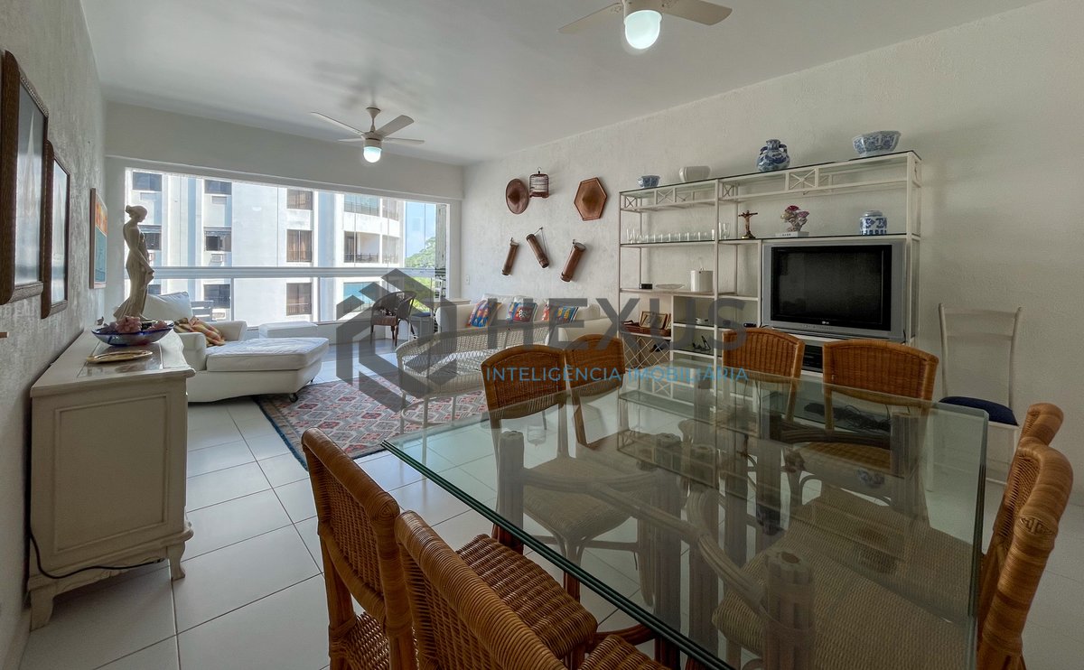 Foto 3 de Apartamento com varanda vista mar e vaga à venda, Pitangueiras, Guarujá, SP
