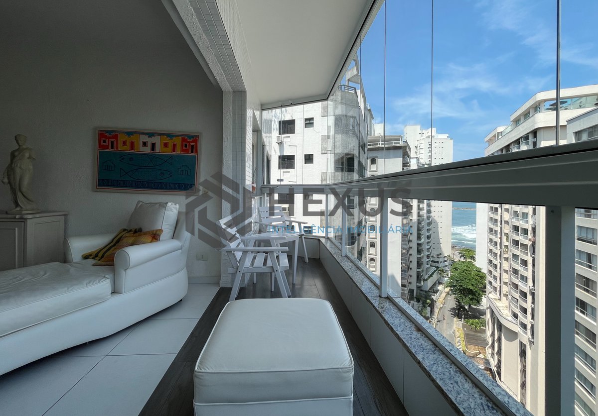 Foto 9 de Apartamento com varanda vista mar e vaga à venda, Pitangueiras, Guarujá, SP