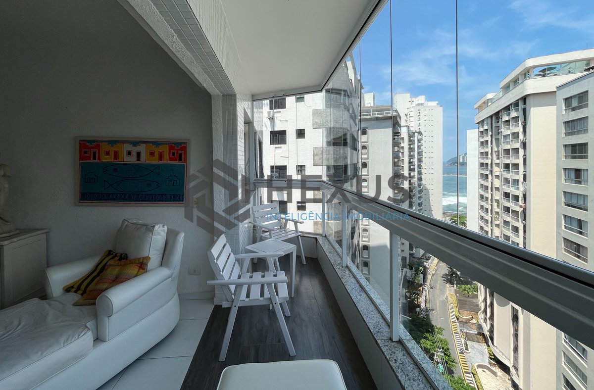 Foto 10 de Apartamento com varanda vista mar e vaga à venda, Pitangueiras, Guarujá, SP