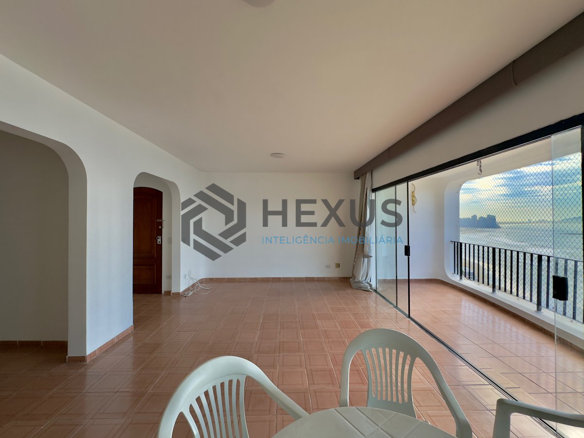 Foto 8 de Apartamento frente mar com varanda vista mar e lazer no Jardim Astúrias, Guarujá