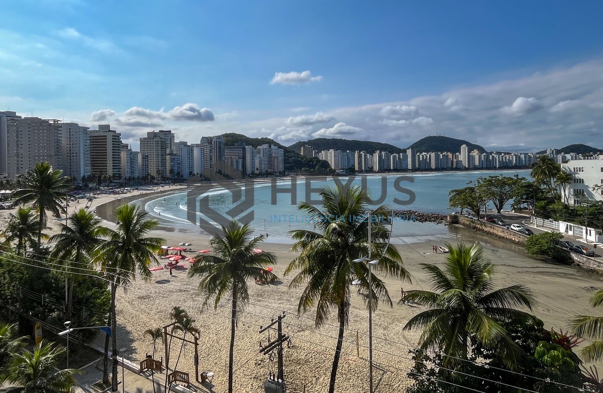 Foto 12 de Apartamento frente mar com varanda vista mar e lazer no Jardim Astúrias, Guarujá