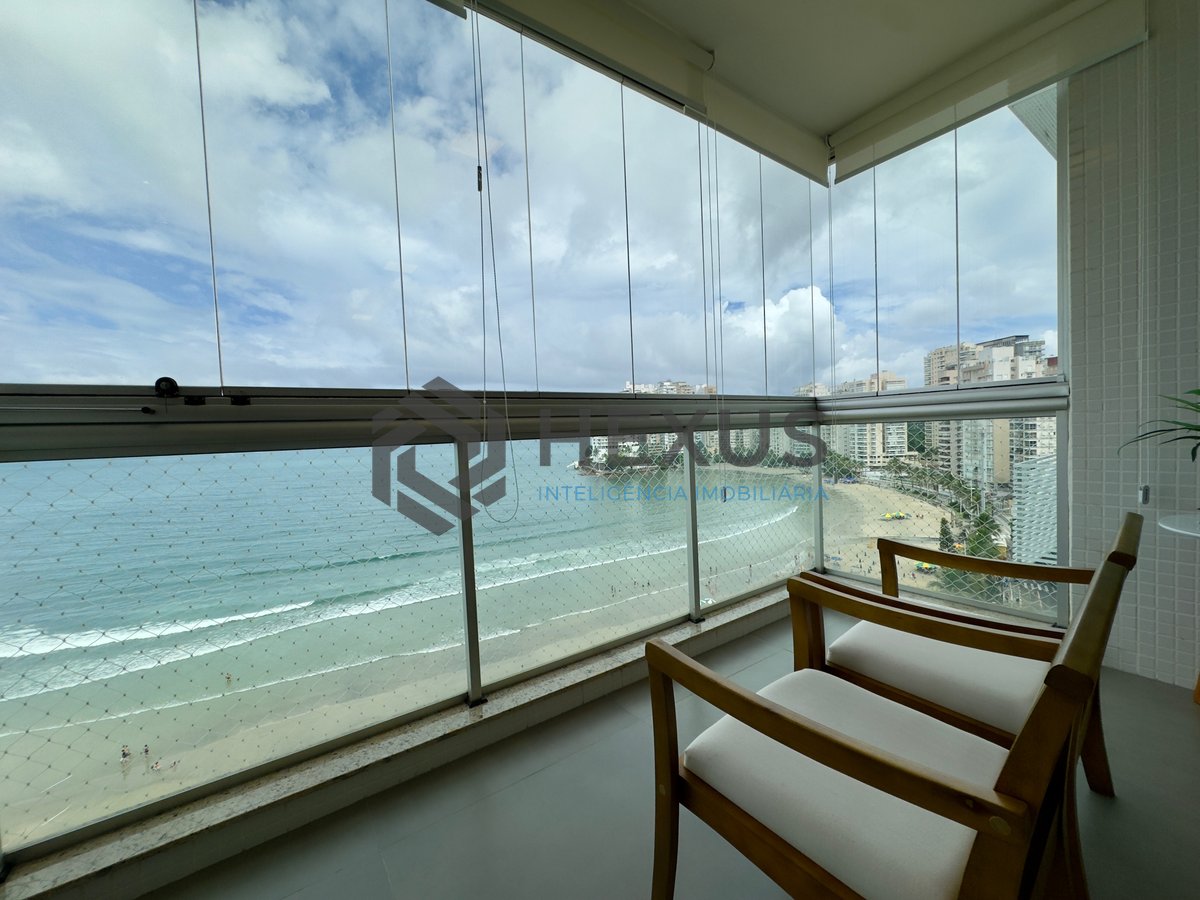Foto 6 de Apartamento reformado frente mar com varanda gourmet e lazer na Praia das Asturias, Guaruja