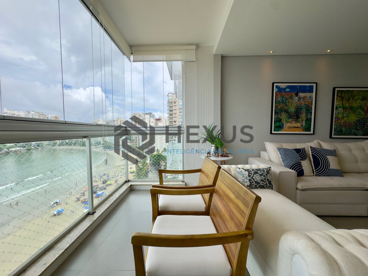 Foto 7 de Apartamento reformado frente mar com varanda gourmet e lazer na Praia das Asturias, Guaruja