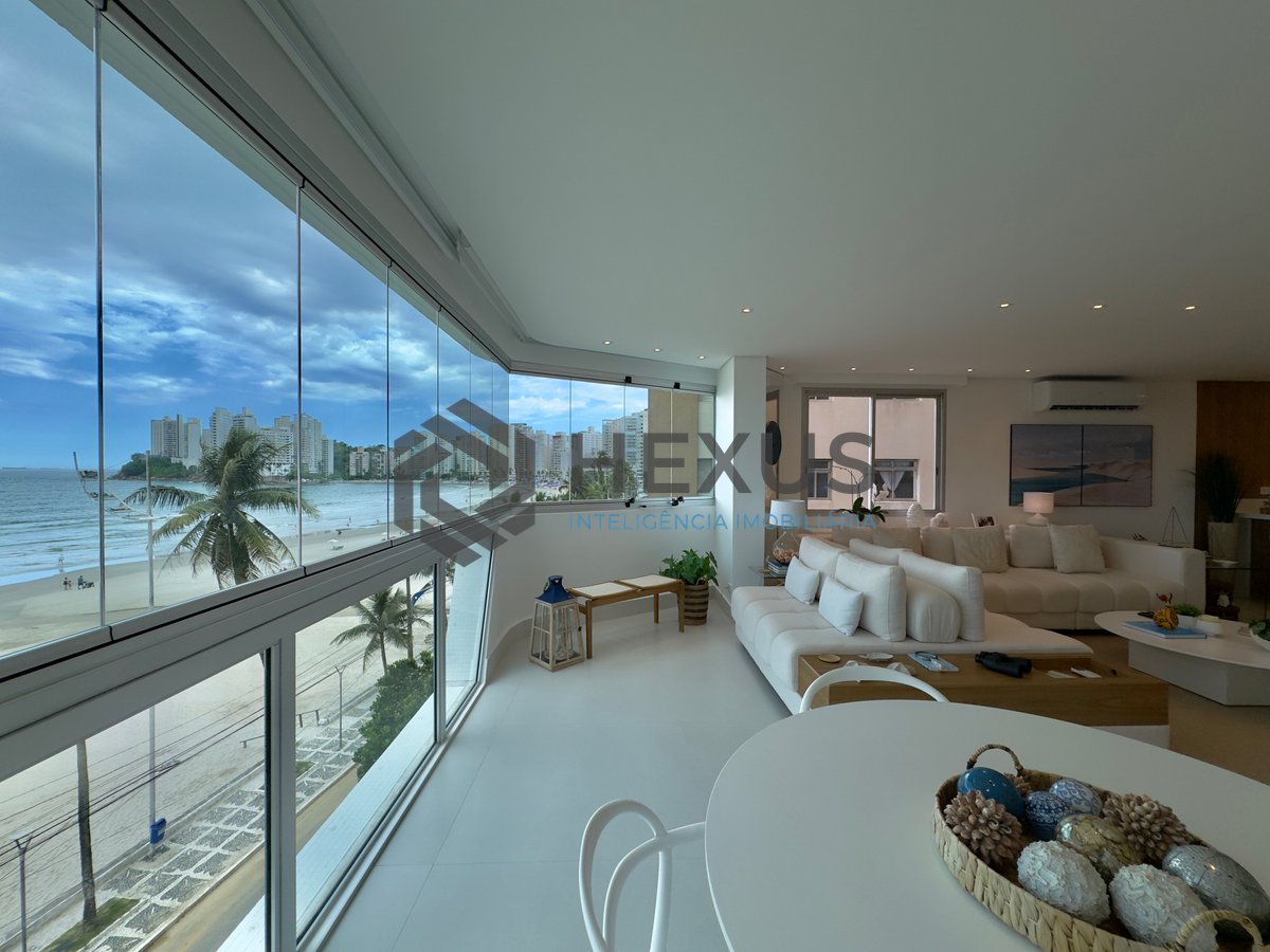 Foto 6 de Apartamento reformado frente mar com varanda e lazer na Praia das Asturias, Guaruja