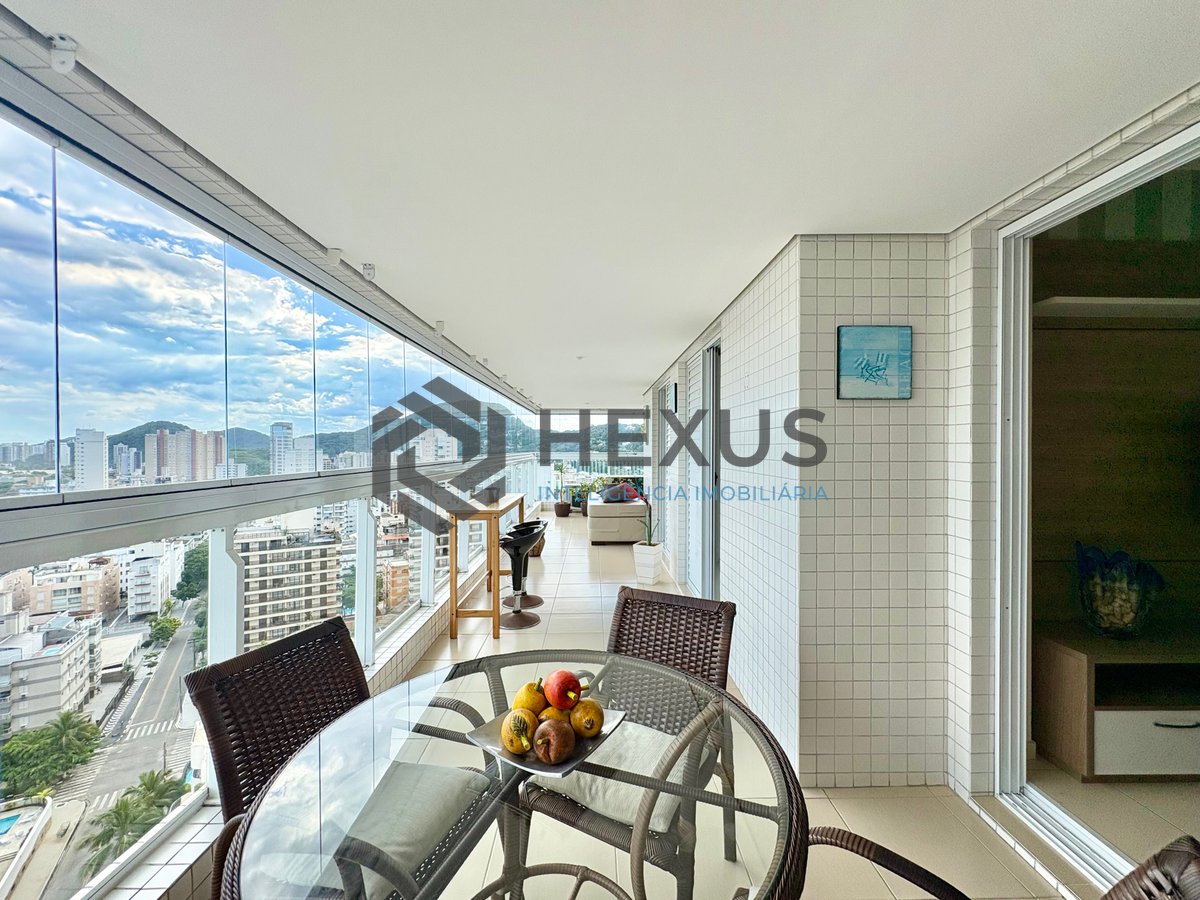 Foto 8 de Apartamento com varanda gourmet vista mar e lazer na Praia da Enseada, Guaruja