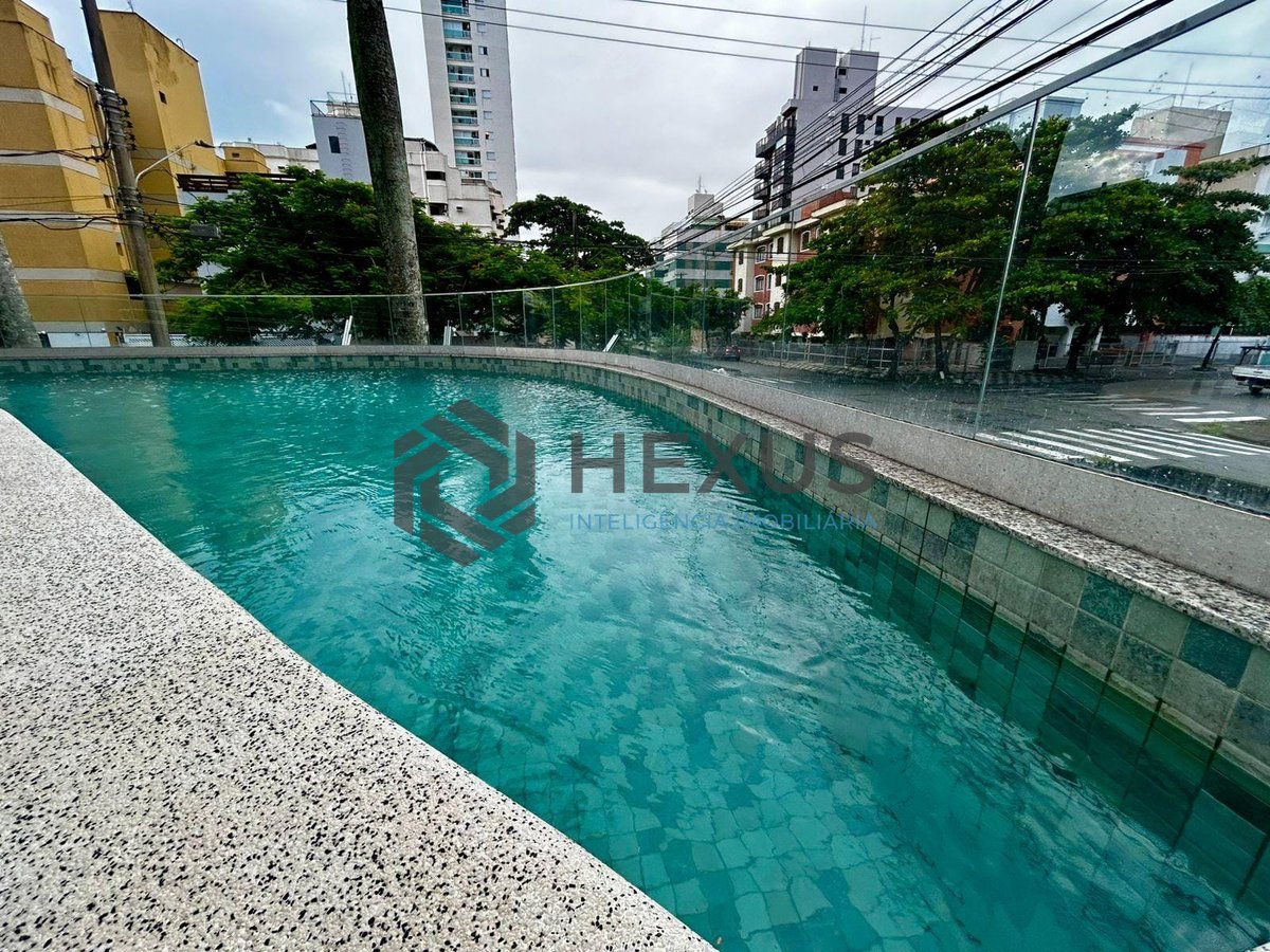Foto 19 de Apartamento com varanda gourmet vista mar e lazer na Praia da Enseada, Guaruja