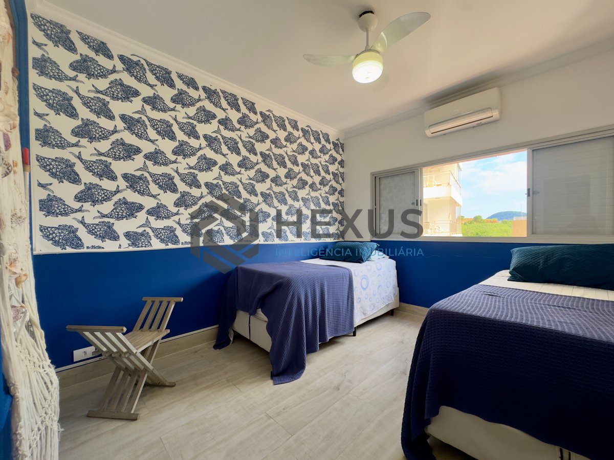 Foto 17 de Apartamento frente mar reformado com varanda vista mar e lazer no Jardim Astúrias, Guarujá