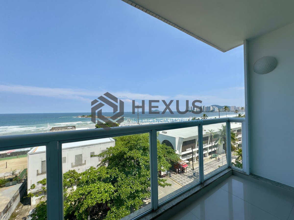 Foto 5 de Apartamento reformado frente mar com varanda vista mar na Praia das Pitangueiras, Guaruja