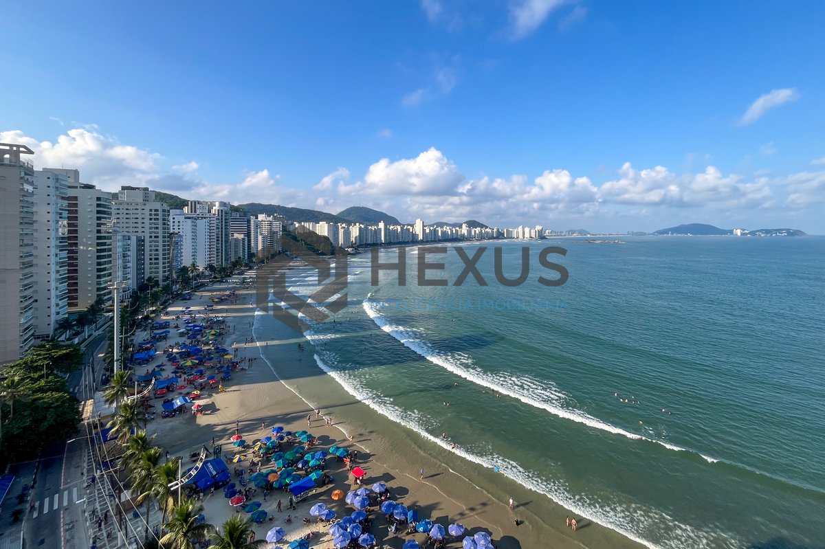 Foto 13 de Apartamento frente mar com varanda gourmet vista mar e lazer na Praia das Astúrias, Guarujá