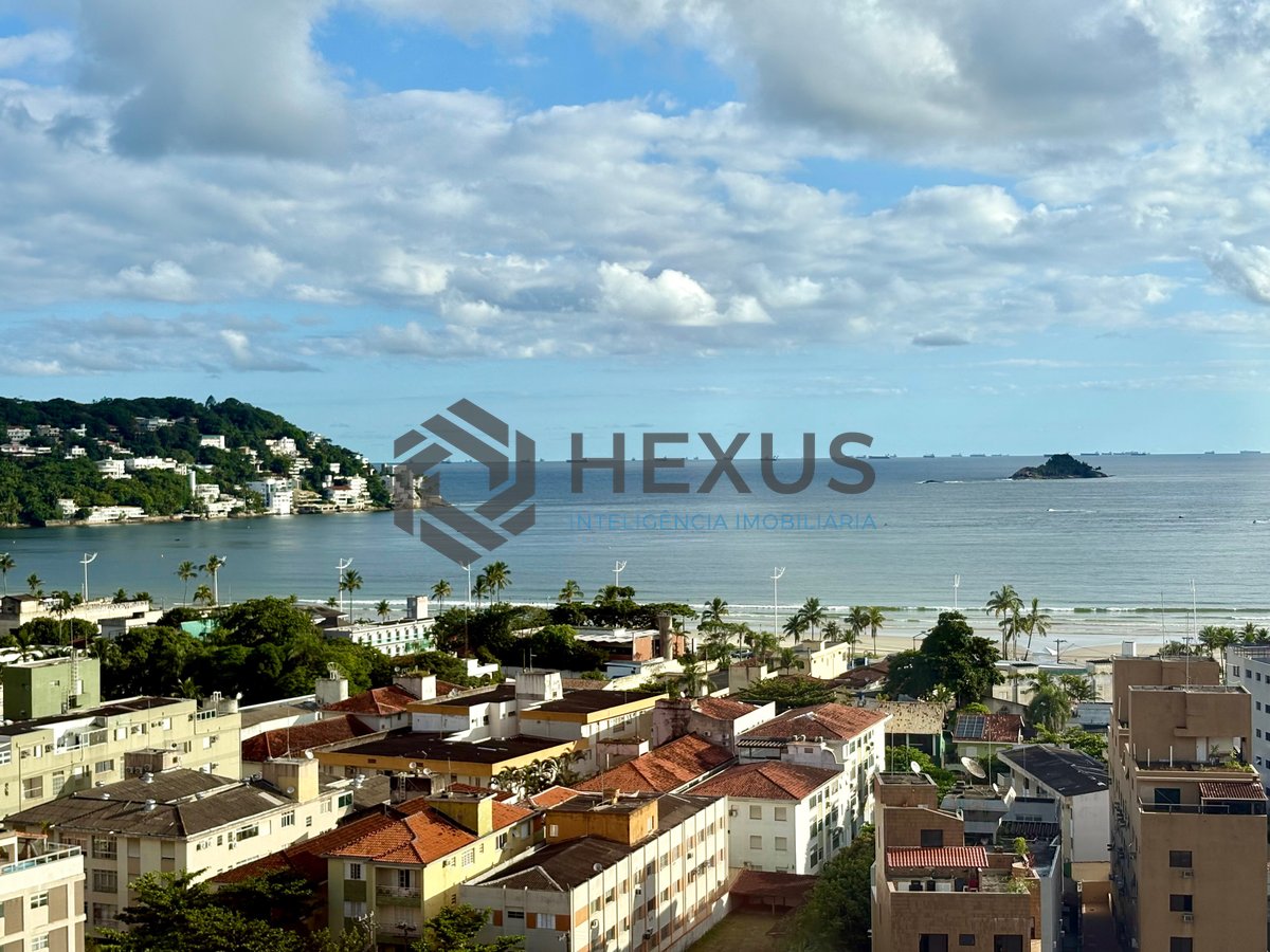 Foto 3 de Apartamento reformado com varanda gourmet vista mar e lazer na Praia da Enseada, Guarujá