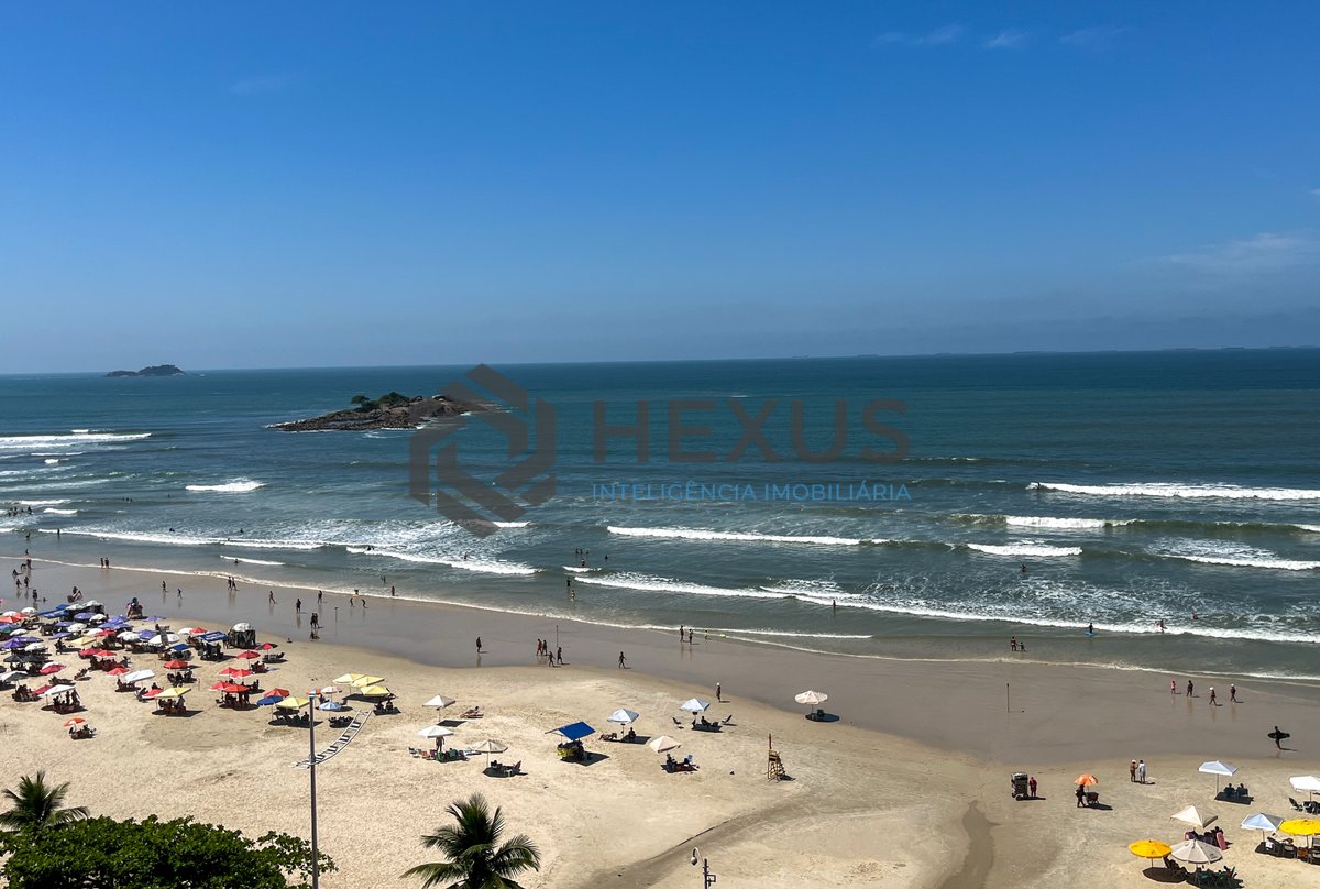 Foto 30 de Apartamento frente mar com varanda vista mar e lazer na Praia das Pitangueiras, Guarujá