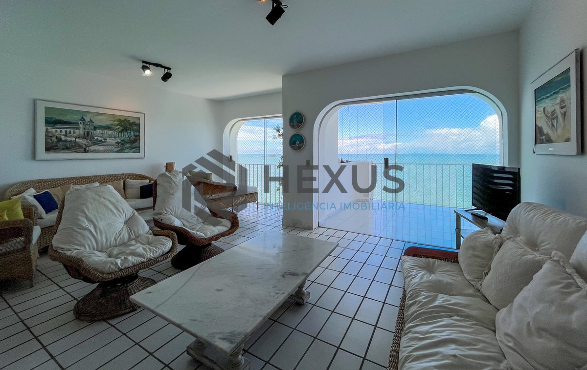 Foto 5 de Apartamento frente mar com varanda vista mar na Praia das Pitangueiras, Guarujá