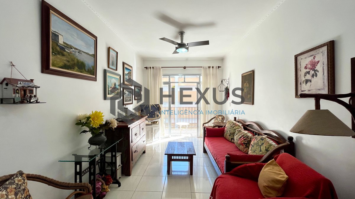 Foto 3 de Apartamento com varanda vista mar na beira mar da praia nas Pitangueiras, Guarujá