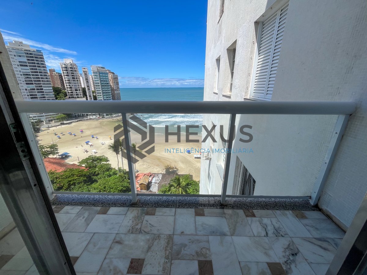 Foto 9 de Apartamento frente mar com varanda vista mar na Praia das Pitangueiras, Guarujá