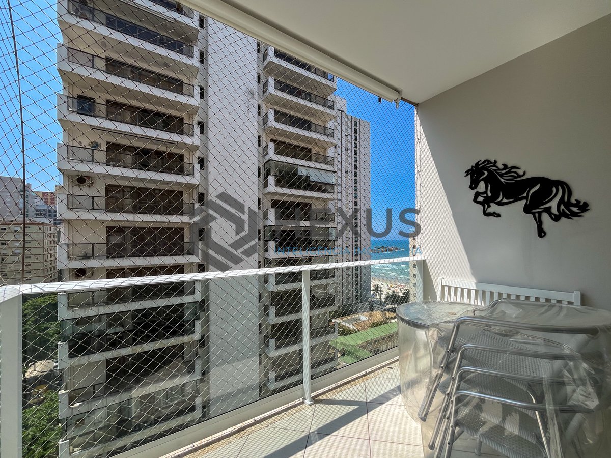 Foto 14 de Apartamento com varanda vista mar e lazer na beira mar na Praia nas Pitangueiras, Guarujá