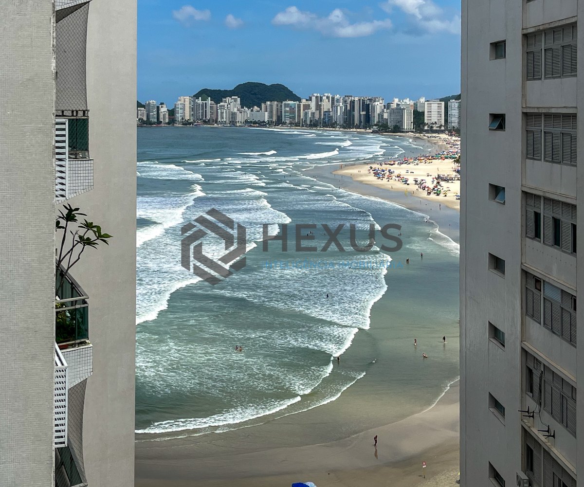 Foto 11 de Apartamento com varanda vista mar e lazer na beira mar na região do Morro do Maluf da Praia das Pitangueiras, Guarujá