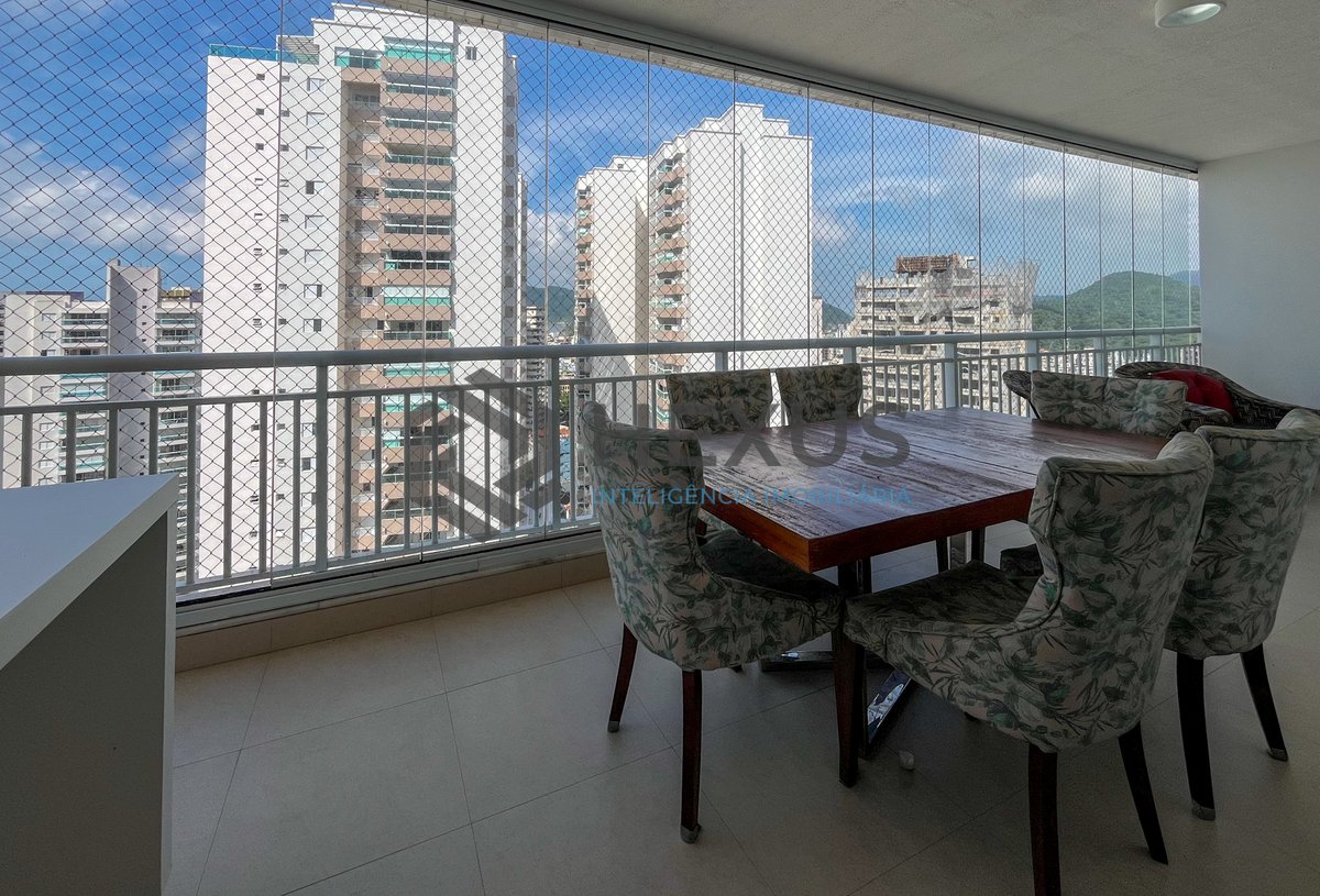 Foto 10 de Apartamento com varanda gourmet vista mar e lazer na beira mar da Praia das Astúrias, Guarujá