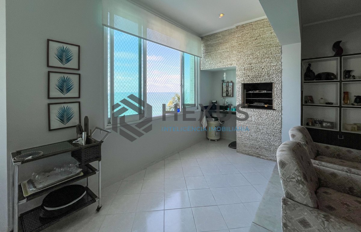 Foto 10 de Apartamento frente mar com vista oceânica e lazer à venda, Pitangueiras, Guarujá, SP