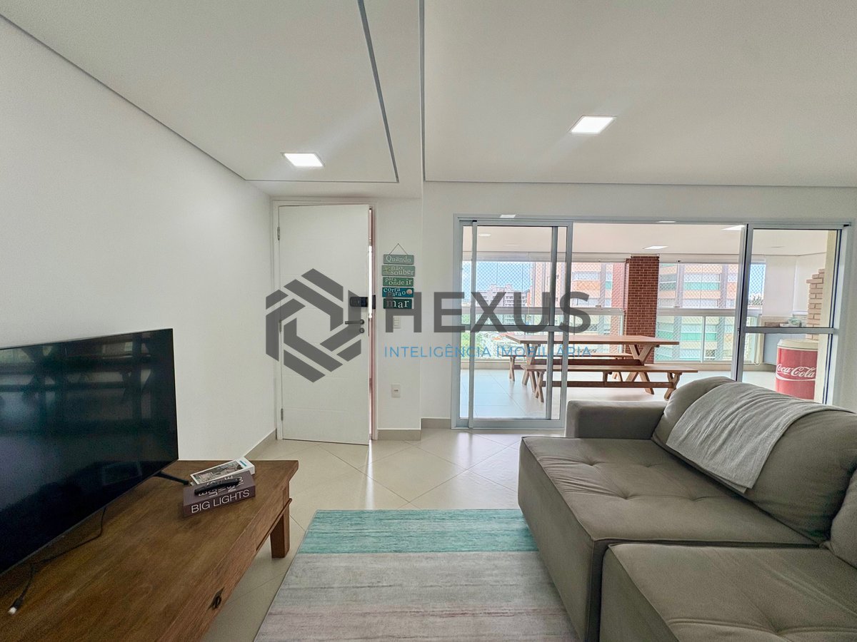 Foto 8 de Apartamento com varanda gourmet vista mar e lazer na Praia da Enseada, Guarujá