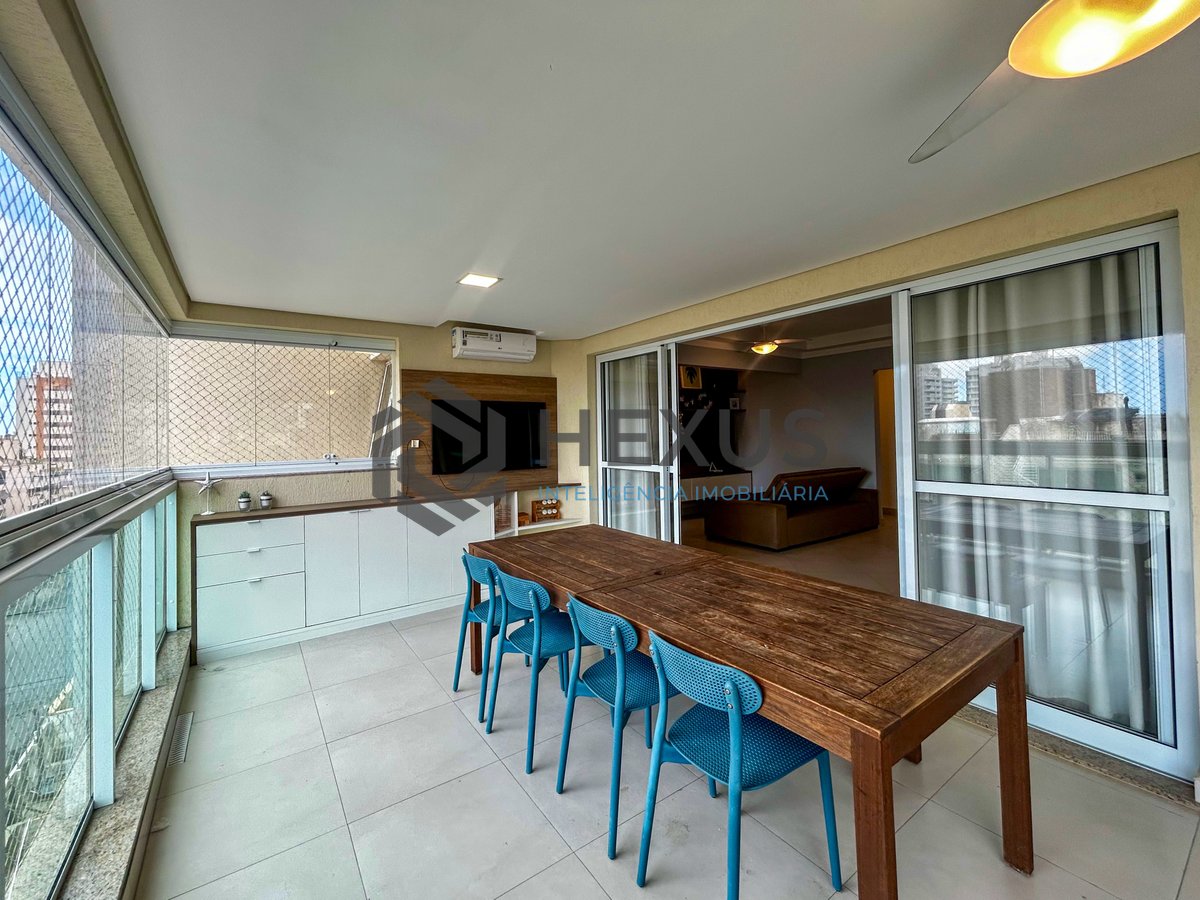 Foto 6 de Apartamento com varanda gourmet vista mar e lazer na Enseada, Guarujá