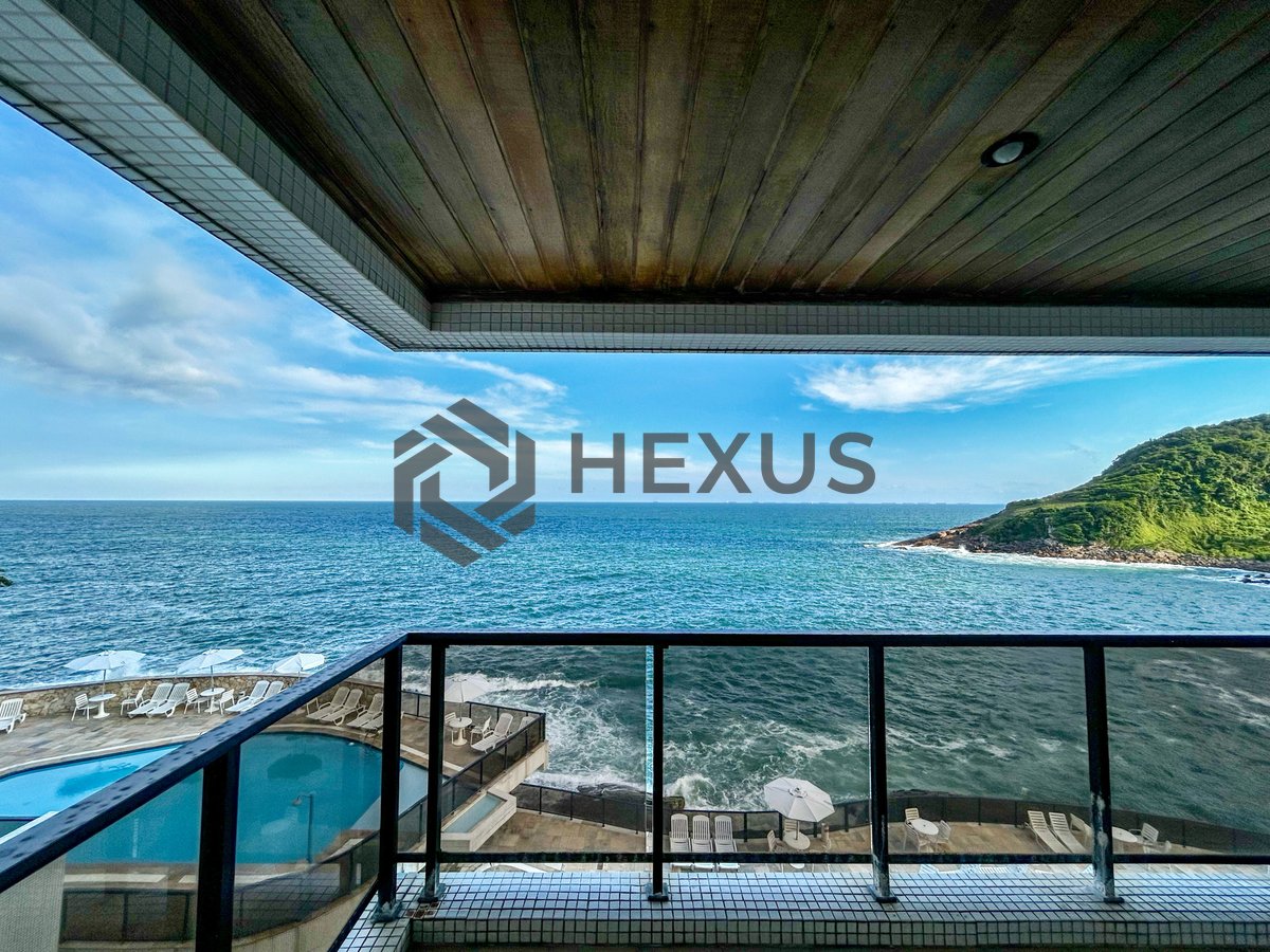 Foto 20 de Apartamento frente mar com varanda vista mar e lazer nos Tortugas na Praia da Enseada, Guarujá