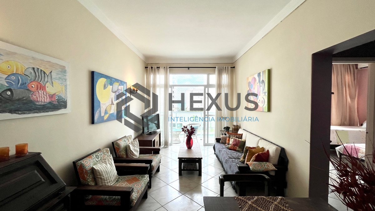 Foto 5 de Apartamento com varanda vista mar a 1 quadra da praia nas Pitangueiras, Guarujá