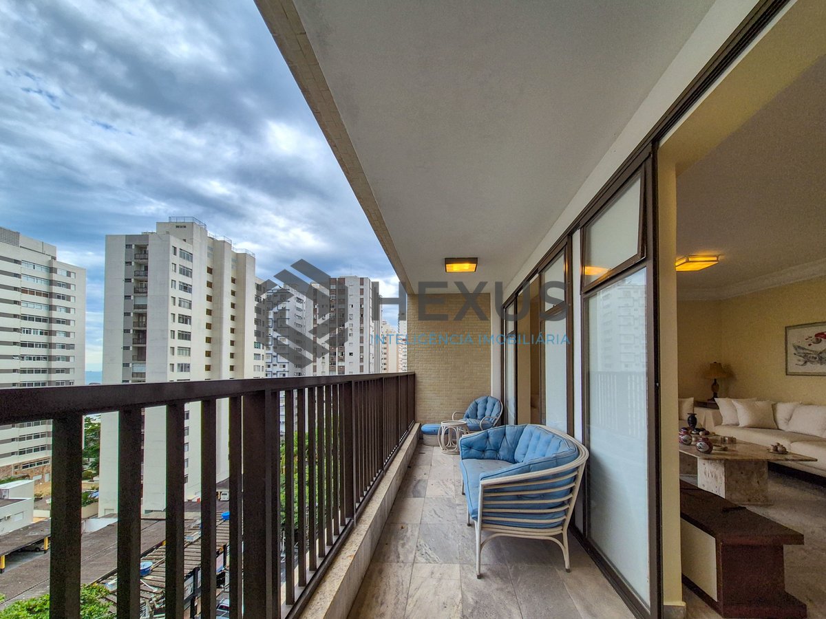 Foto 7 de Apartamento com varanda vista mar a 1 quadra da praia nas Pitangueiras, Guarujá