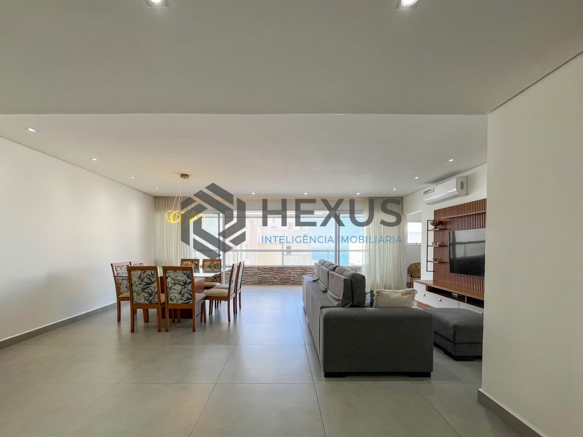 Foto 4 de Apartamento reformado com varanda gourmet vista mar a 1 quadra mar da praia nas Pitangueiras, Guarujá