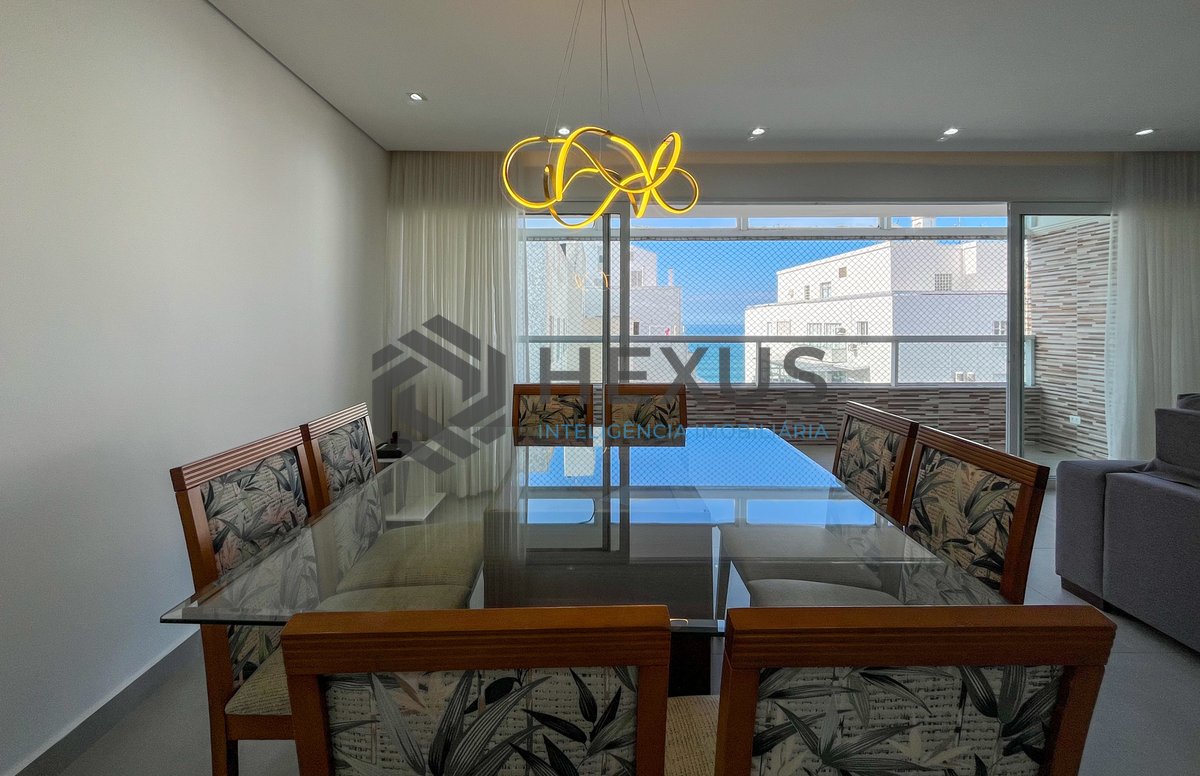 Foto 6 de Apartamento reformado com varanda gourmet vista mar a 1 quadra mar da praia nas Pitangueiras, Guarujá