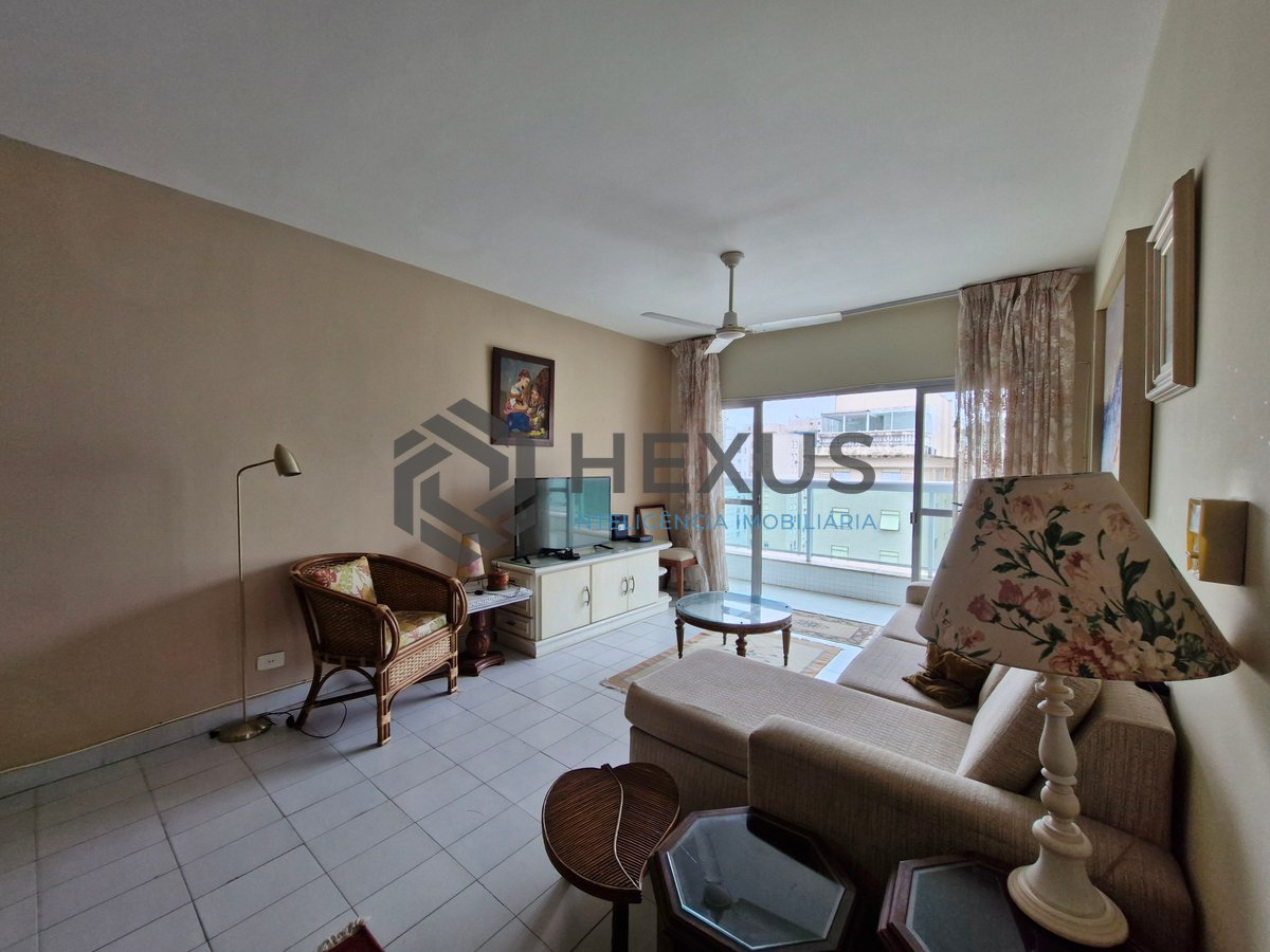 Foto 9 de Apartamento com varanda vista mar e lazer na beira mar da Praia das Pitangueiras, Guarujá
