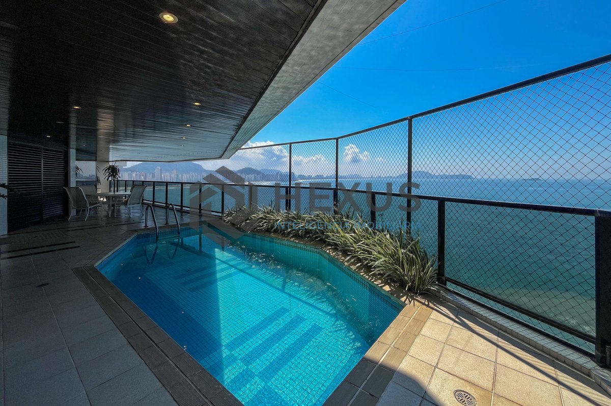Foto 17 de Apartamento de alto padrão frente mar com varanda gourmet vista mar e lazer no Jardim Astúrias, Guarujá