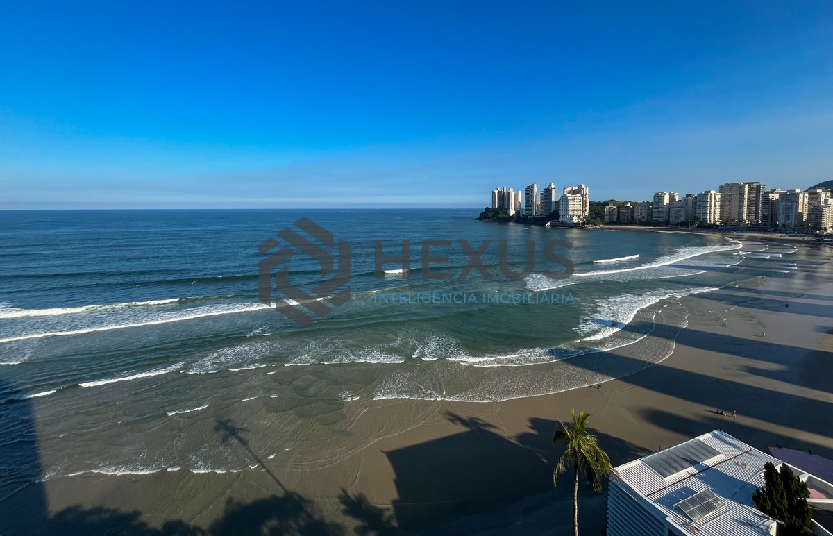 Foto 16 de Apartamento frente mar com vista mar nas Pitangueiras, Guarujá