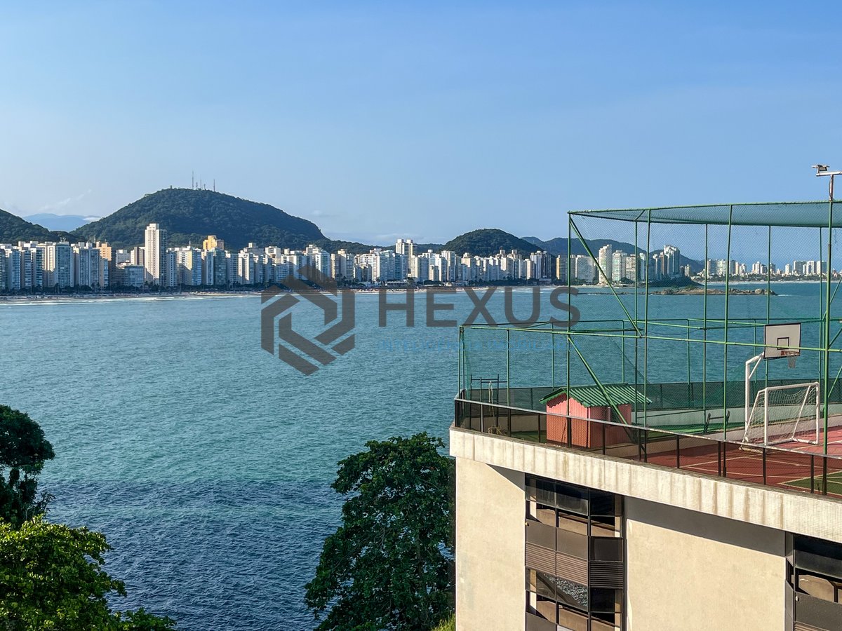 Foto 13 de Apartamento com varanda vista mar e lazer no Jardim Astúrias, Guarujá