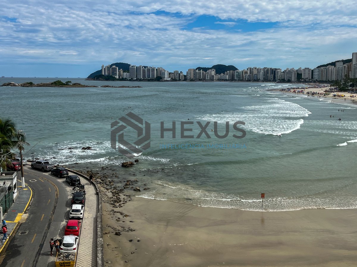 Foto 11 de Apartamento frente mar com varanda vista mar nas Pitangueiras, Guarujá