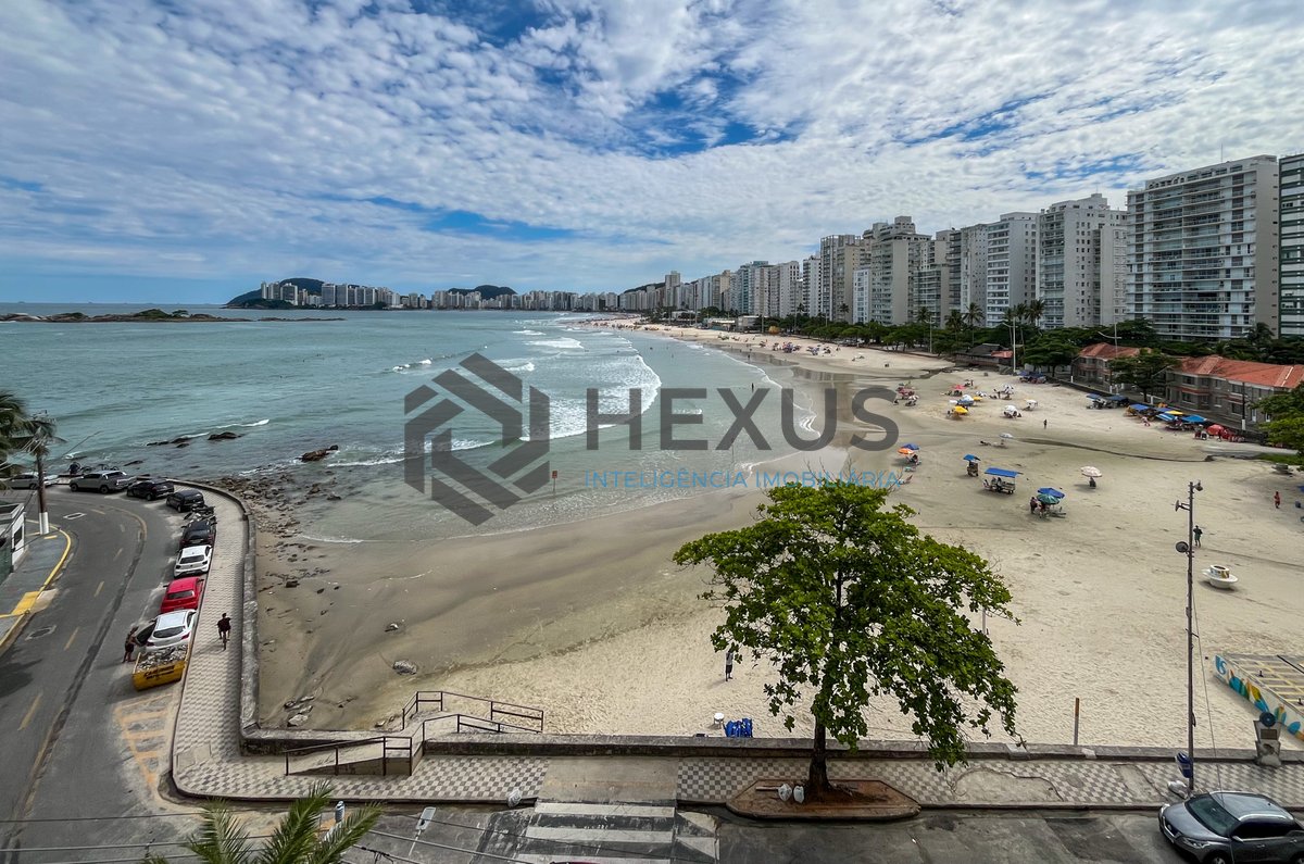 Foto 10 de Apartamento frente mar com varanda vista mar nas Pitangueiras, Guarujá