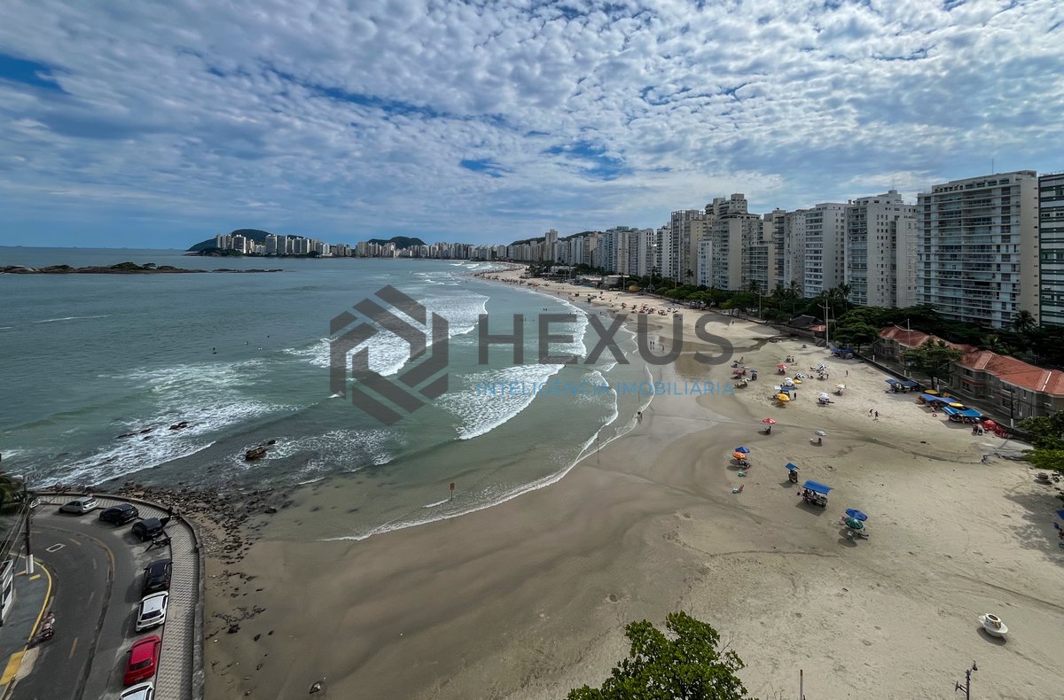 Foto 8 de Apartamento frente mar com varanda vista mar nas Pitangueiras, Guarujá