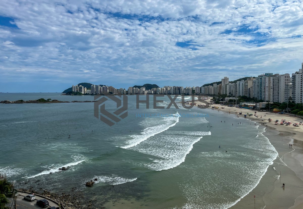 Foto 9 de Apartamento frente mar com varanda vista mar nas Pitangueiras, Guarujá