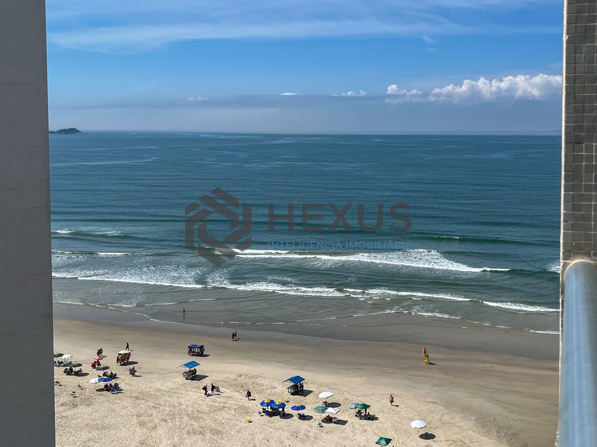 Foto 2 de Apartamento frente mar com varanda vista mar nas Pitangueiras, Guarujá