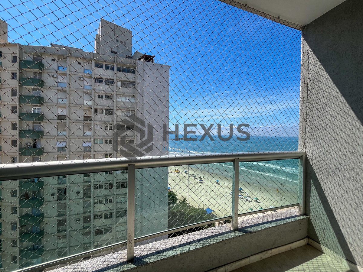 Foto 12 de Apartamento frente mar com varanda vista mar nas Pitangueiras, Guarujá