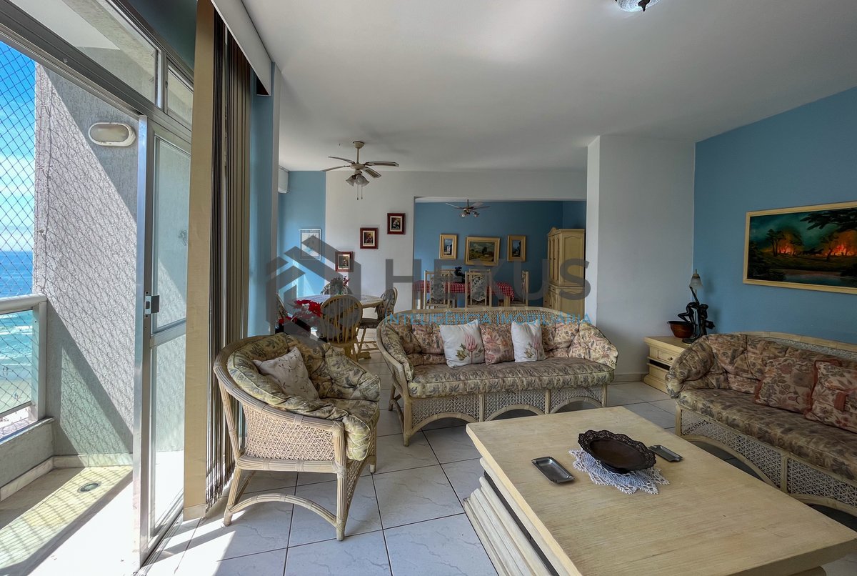 Foto 6 de Apartamento frente mar com varanda vista mar nas Pitangueiras, Guarujá